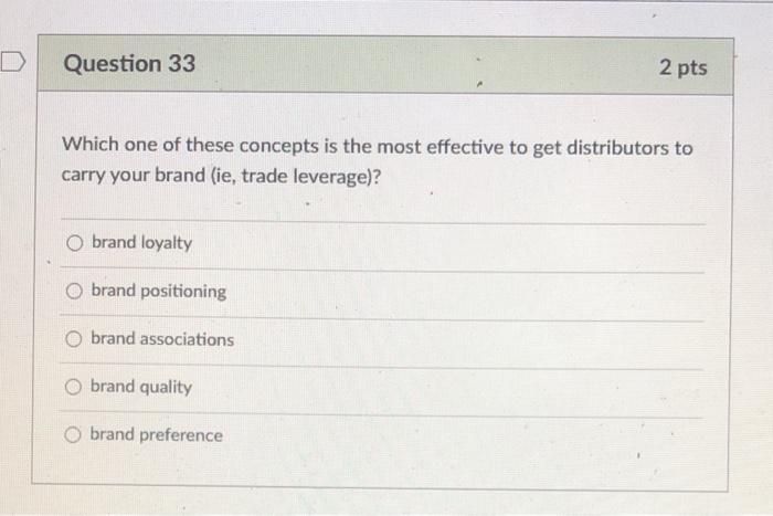 Solved Question 33 2 pts Which one of these concepts is the | Chegg.com