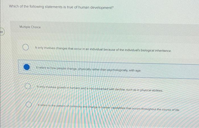 Solved Which of the following statements is true of human | Chegg.com