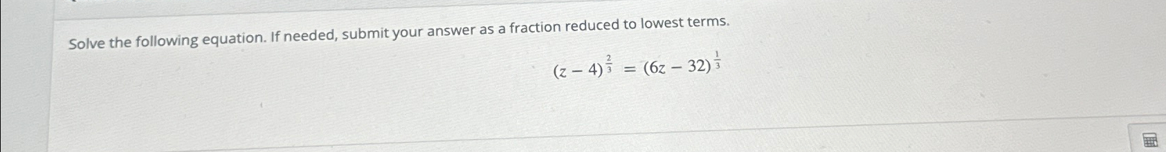 Solved Solve the following equation. If needed, submit your | Chegg.com