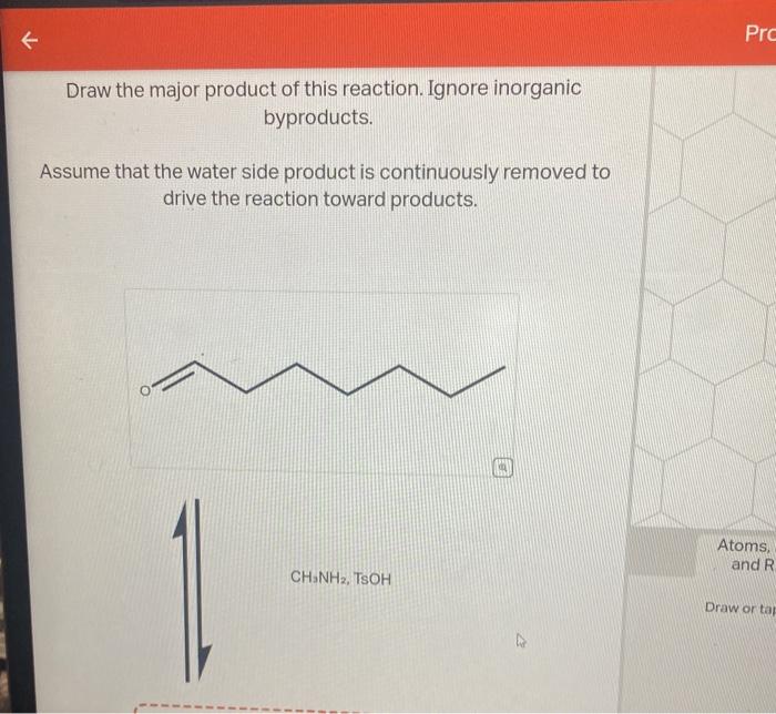 Solved Draw the major product of this reaction. Include any | Chegg.com