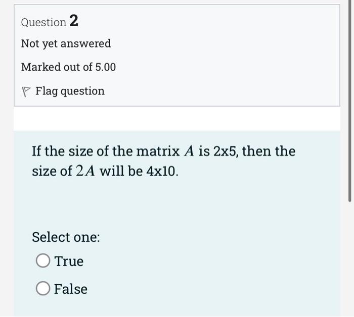 Solved Question 1 Not yet answered Marked out of 5.00 P Flag | Chegg.com