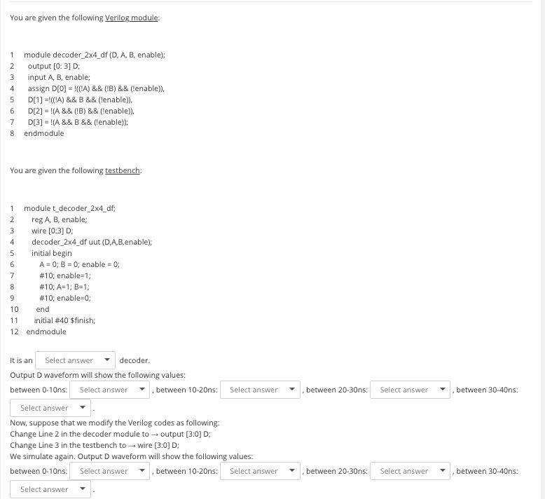 Solved You Are Given The Following Verilog Module Module 1632