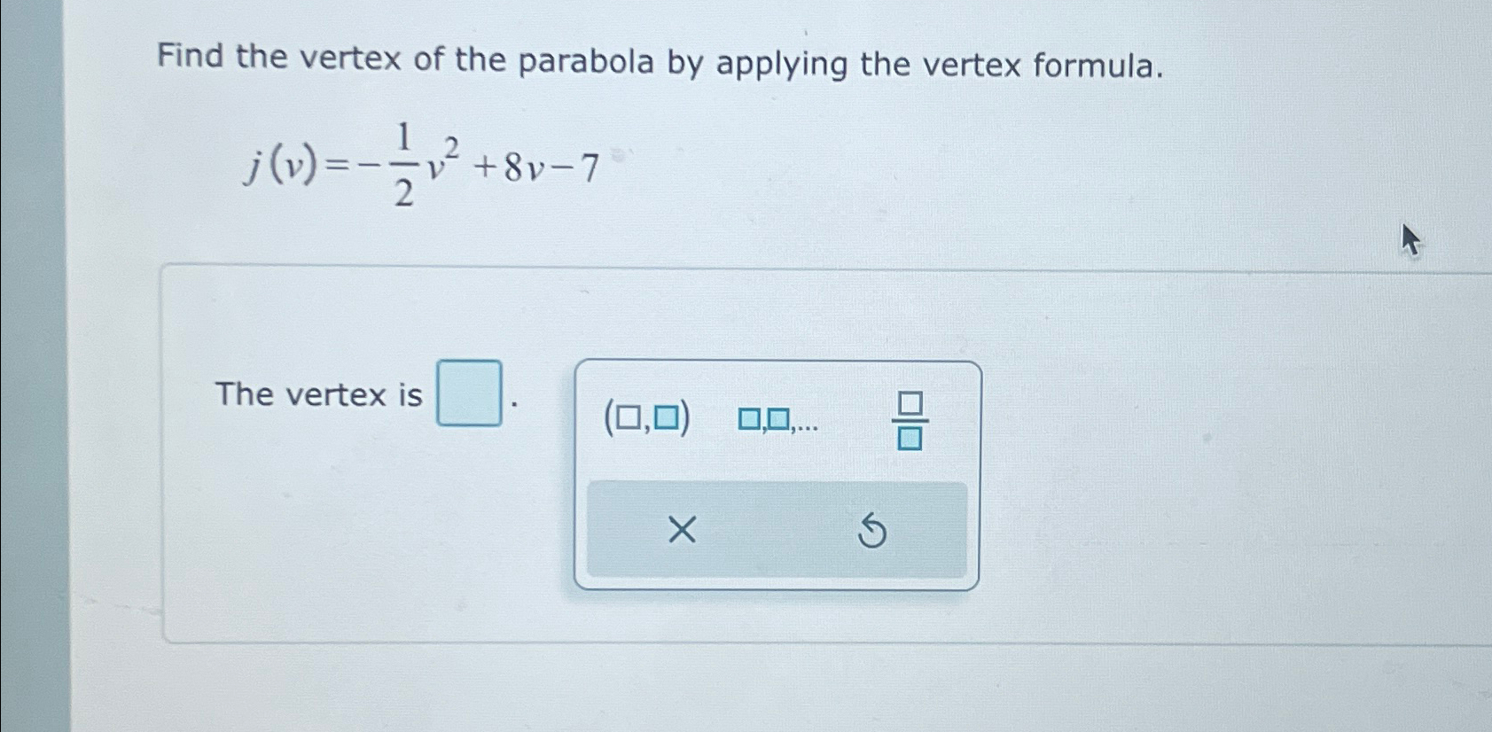 Solved Find the vertex of the parabola by applying the | Chegg.com