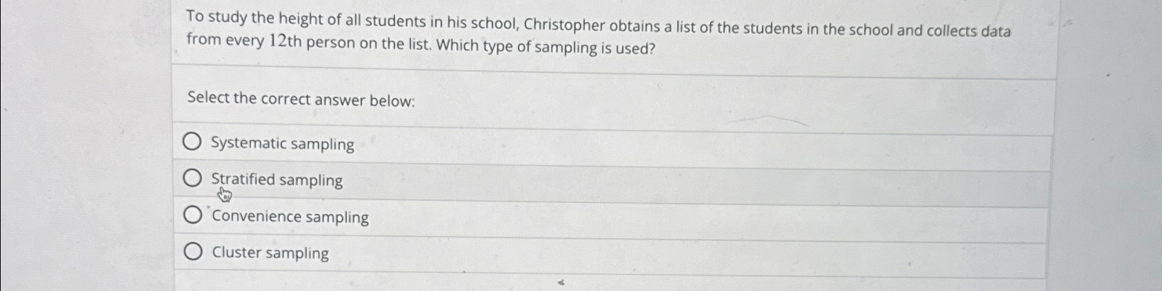 To study the height of all students in his school, | Chegg.com