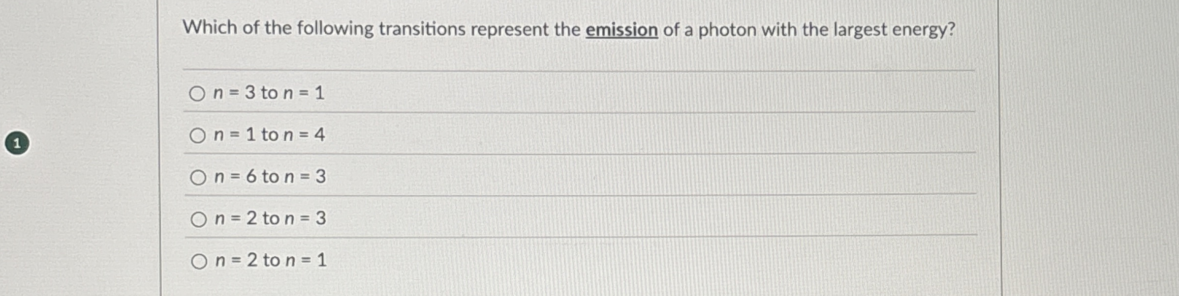 Solved Which of the following transitions represent the | Chegg.com