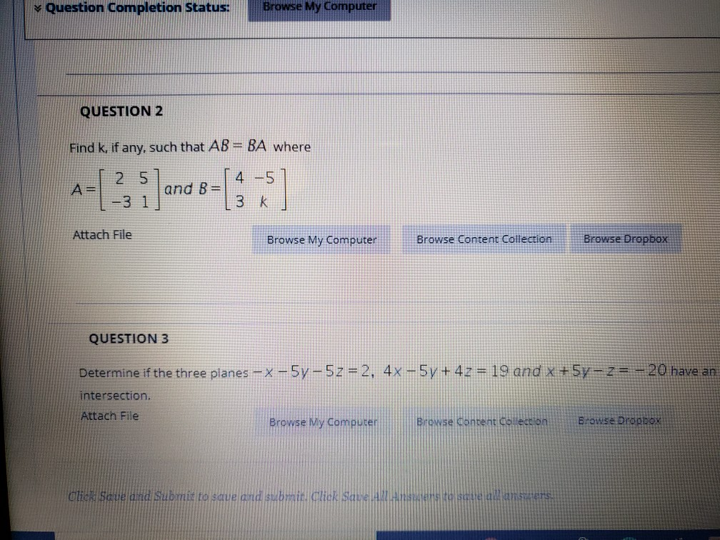 Solved Question Completion Status: Browse My Computer | Chegg.com