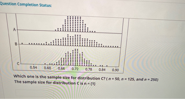 Solved QUESTIONS The sampling distribution shows sample | Chegg.com