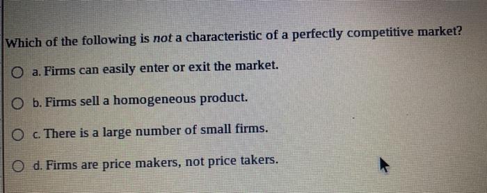 Solved Which of the following is true of a perfectly | Chegg.com