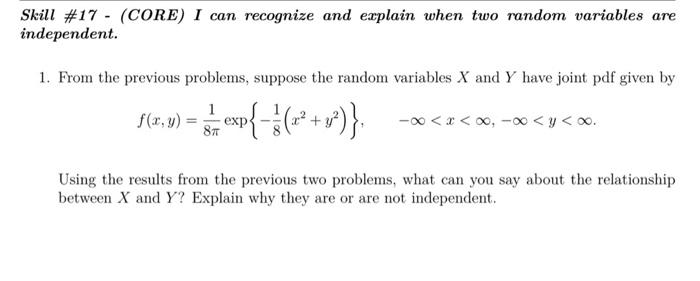 Solved Skill \#17 - (CORE) I can recognize and explain when | Chegg.com