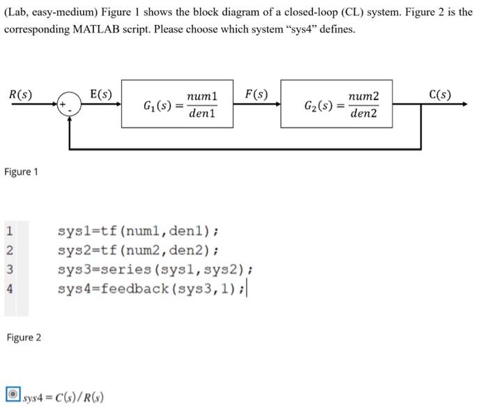 (Lab, easy-medium) Figure 1 shows the block diagram | Chegg.com