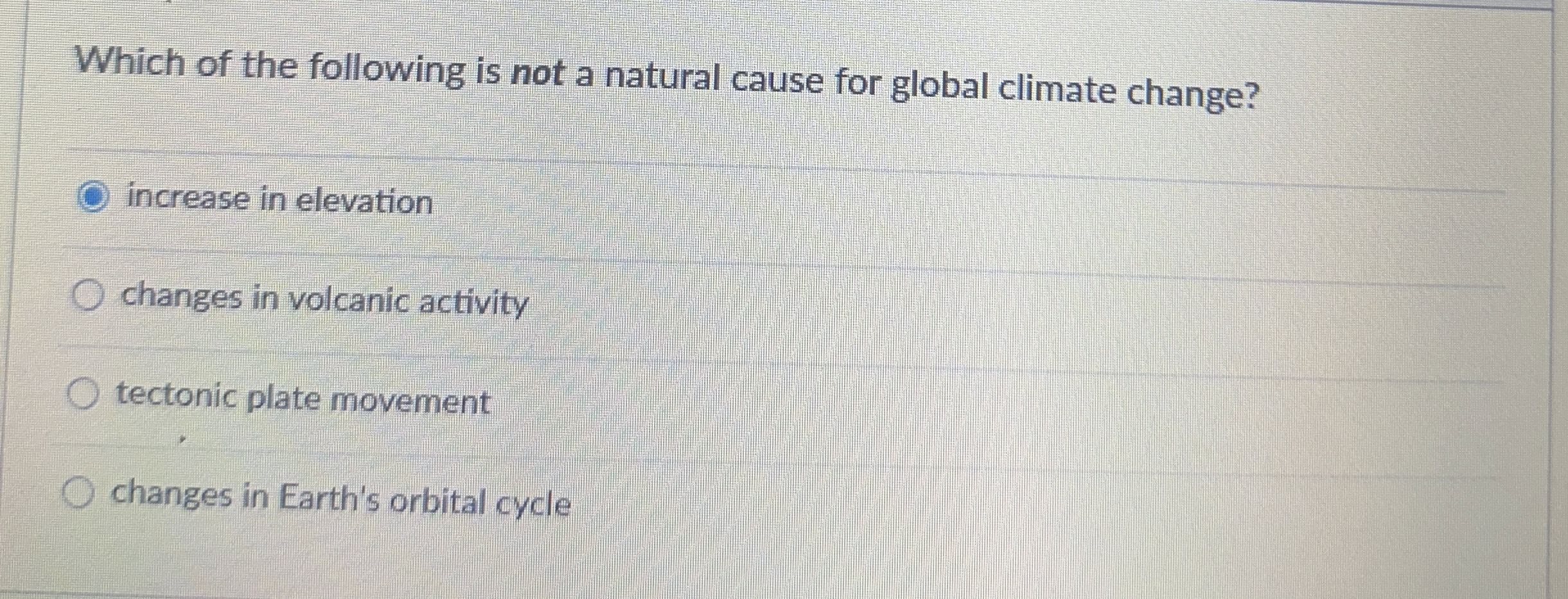 Solved Which of the following is not a natural cause for | Chegg.com