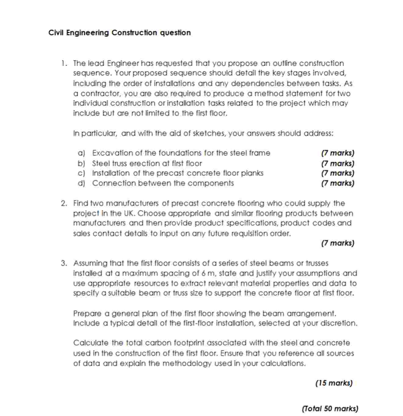 Civil Engineering Construction question 1. ﻿The lead | Chegg.com