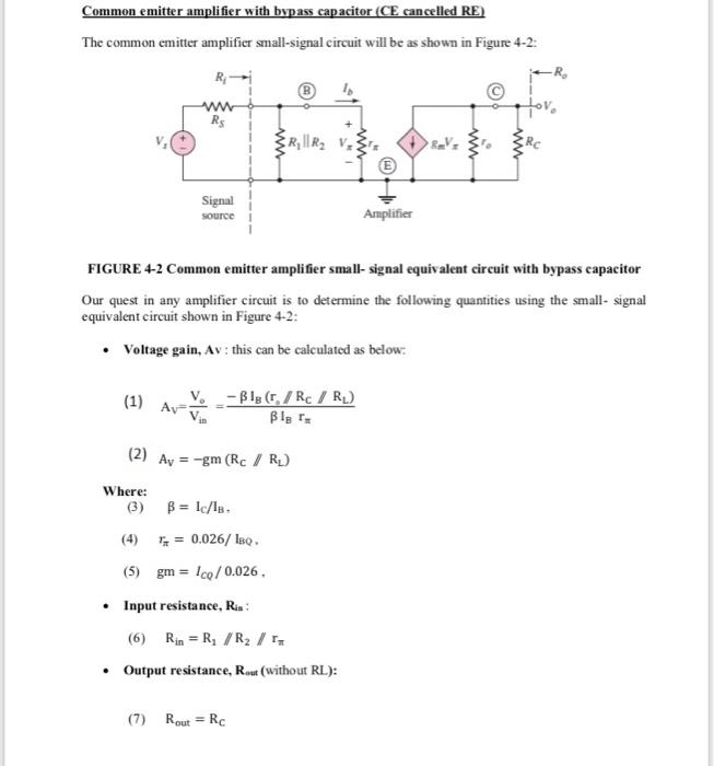 Solved Common Emitter Amplifier- Part 1 Objectives: Leam how | Chegg.com