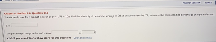 Solved PRINTER VERSION BACK Chapter 4, Section 4.6, Question | Chegg.com