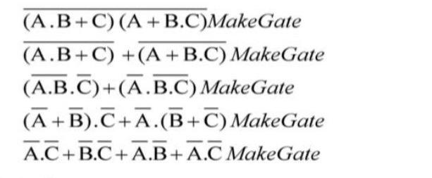 (A⋅B+C)(A+B⋅C) MakeGate (A⋅B+C)+(A+B⋅C) MakeGate | Chegg.com