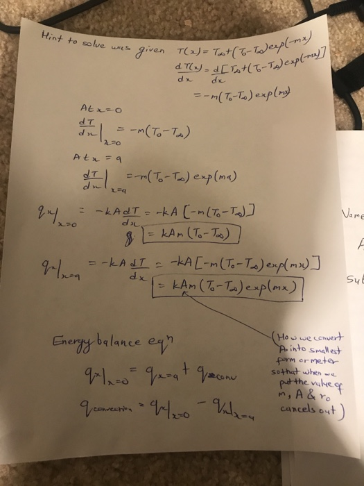 Solved HUsing Fourier's law of rate (w) at cross rod, ie | Chegg.com