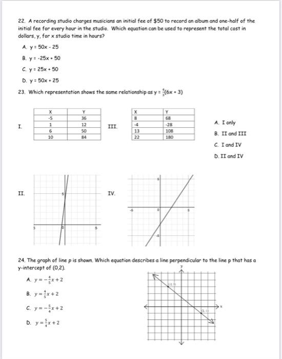 Solved 22. A recording studio charges musicians an initial