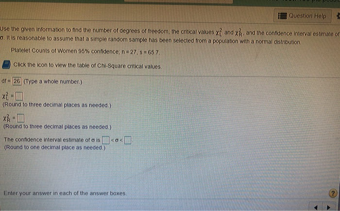 Solved Question Help Use the given information to find the | Chegg.com