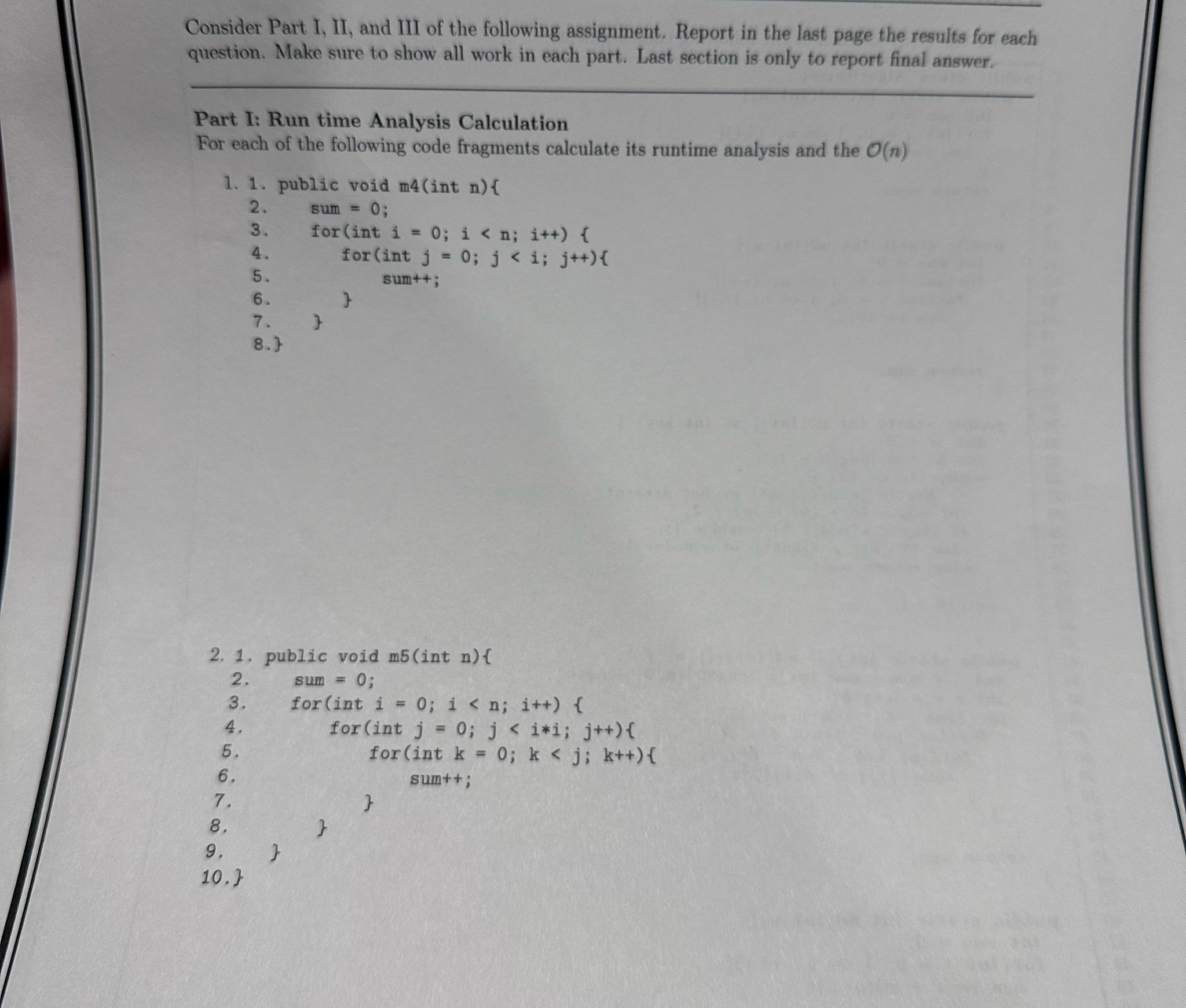 Solved Consider Part I, II, ﻿and III of the following | Chegg.com