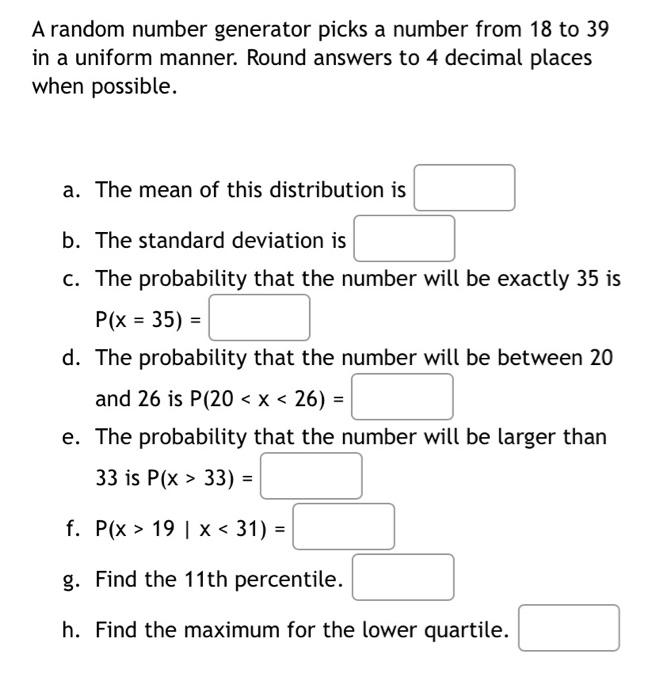 Solved A random number generator picks a number from 18 to | Chegg.com