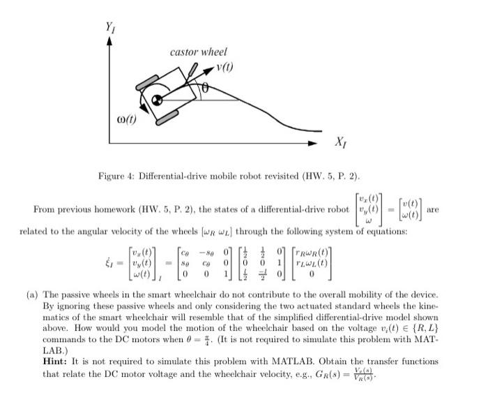 Solved Figure 4: Differential-drive mobile robot revisited | Chegg.com