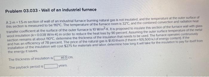 Solved This Is A Heat Transfer Homework Question, If You | Chegg.com