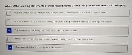 Solved Which of the following statements are true regarding | Chegg.com