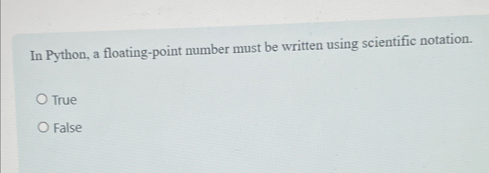 Solved In Python, a floating-point number must be written | Chegg.com