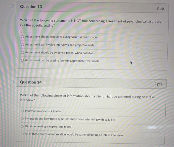 Solved Question 13 2 Pts Which Of The Following Statements Chegg