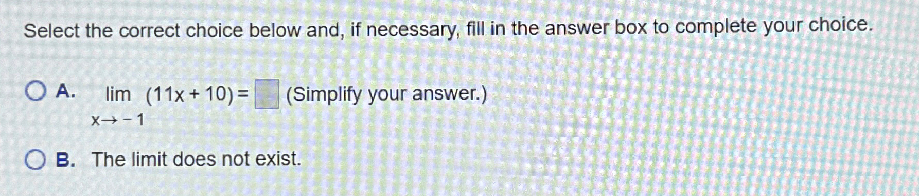 Solved Select the correct choice below and, if necessary, | Chegg.com