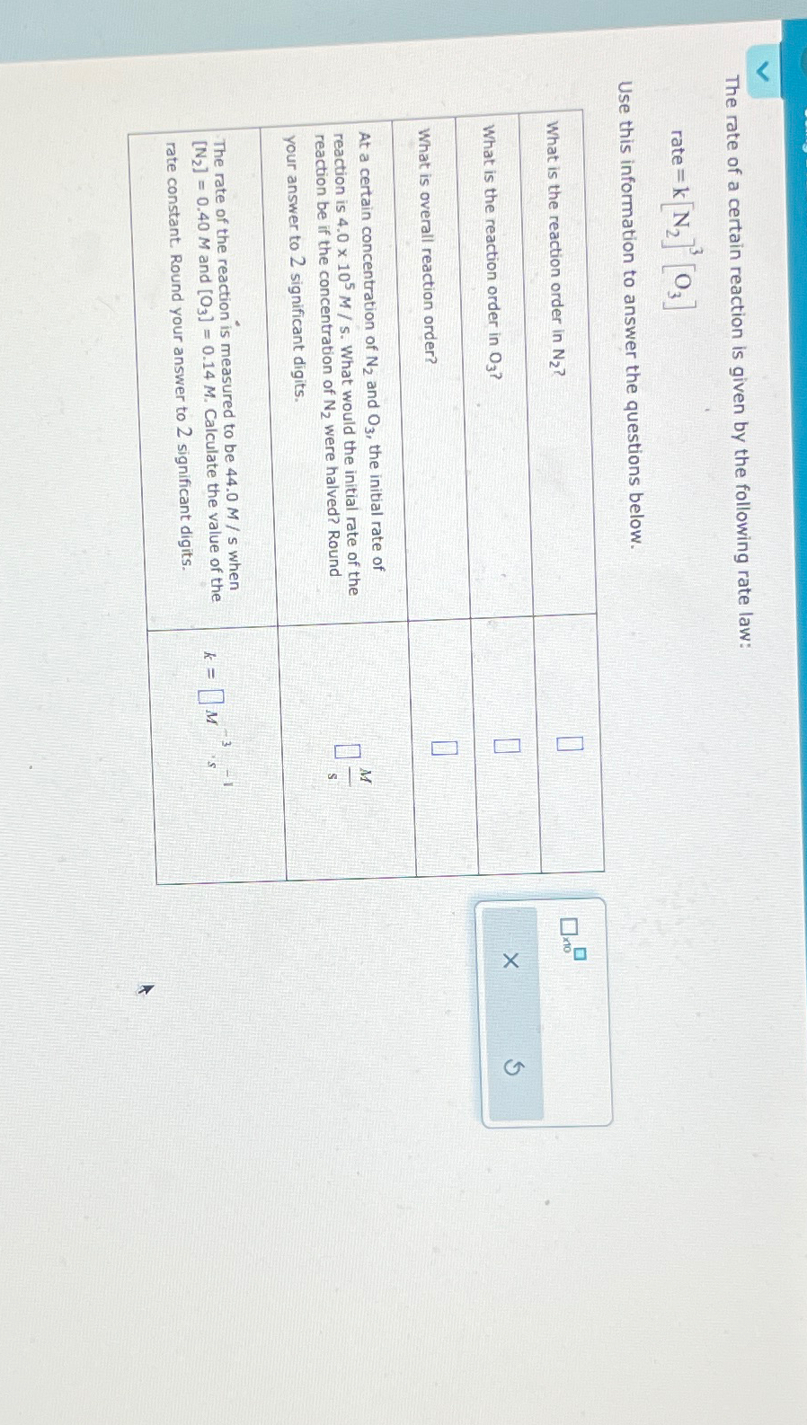 Solved The rate of a certain reaction is given by the | Chegg.com