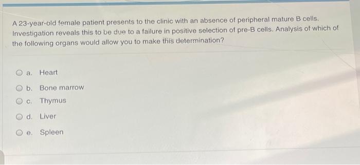 Solved A 23-year-old female patient presents to the clinic | Chegg.com