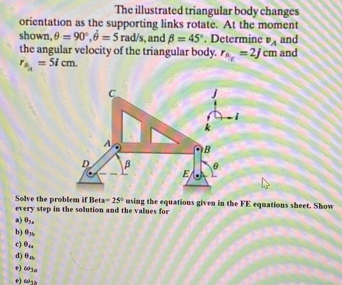 Solved The illustrated triangular body changes orientation
