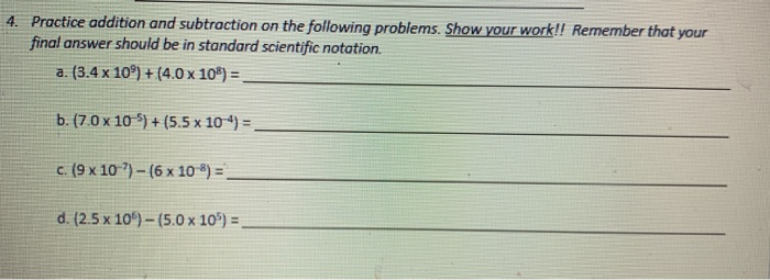 Solved Exercise 2 - Scientific Notation and Metric | Chegg.com