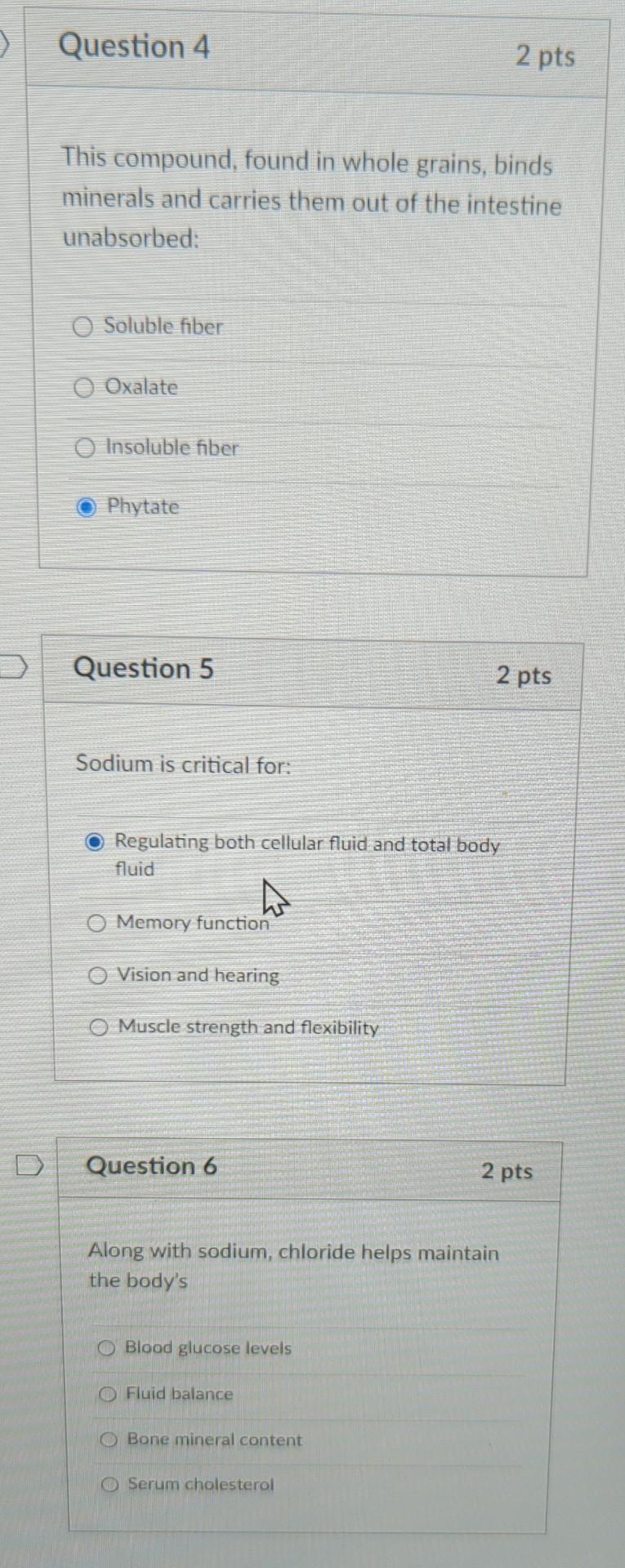 Solved D Question 4 2 pts This compound, found in whole | Chegg.com