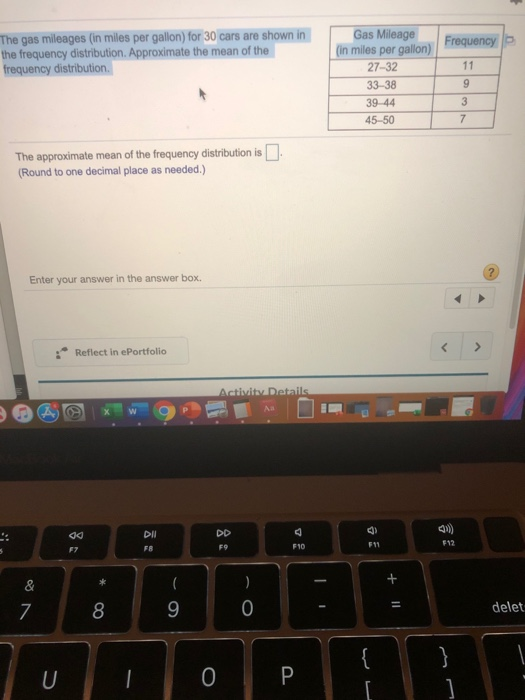 Solved The gas mileages (in miles per gallon) for 30 cars