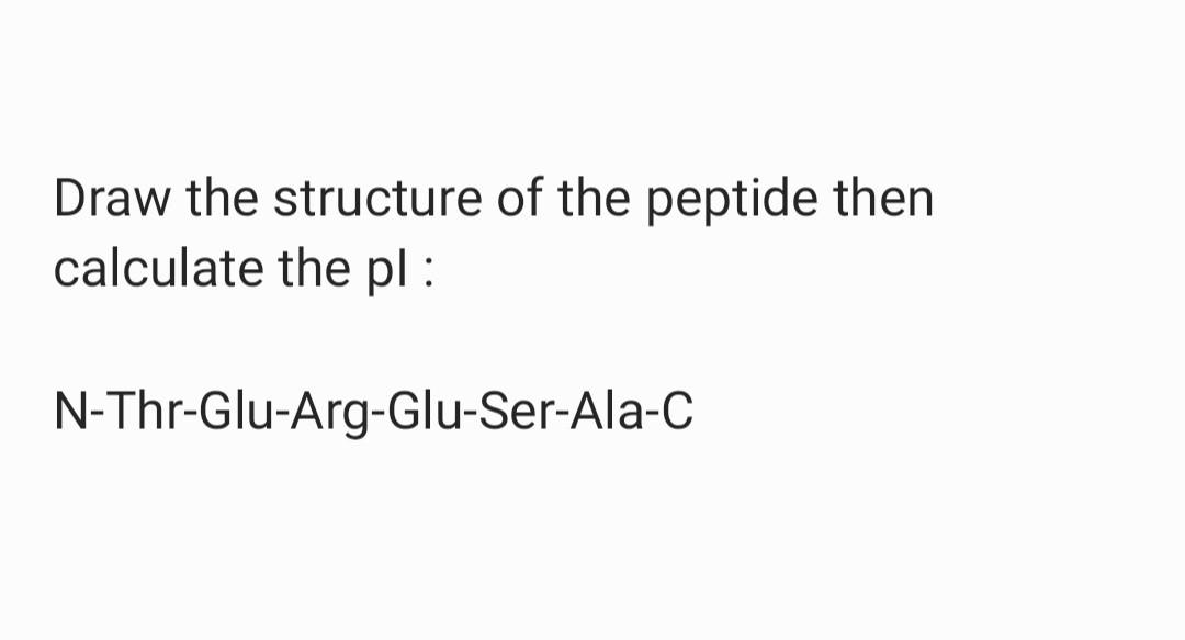 Solved Peptide Bonds And Protein Structure A Draw The Or Cheggcom