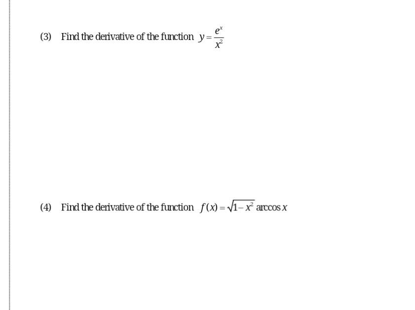 find the derivative of x 2cosx