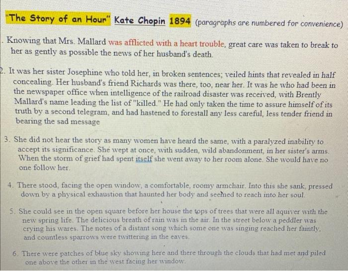 Solved Knowing that Mrs. Mallard was afflicted with a heart 