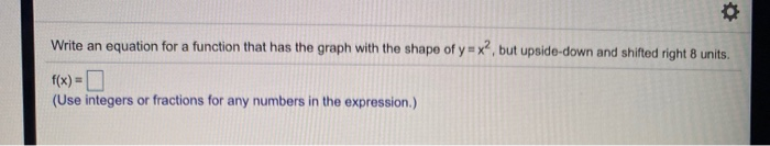 Solved Write an equation for a function that has the graph | Chegg.com