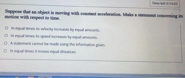 Solved Time left 1:09:24 In the given equation, v = Ax + Bt | Chegg.com