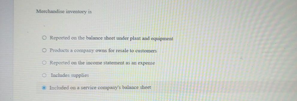 in the balance sheet ending merchandise inventory is reported