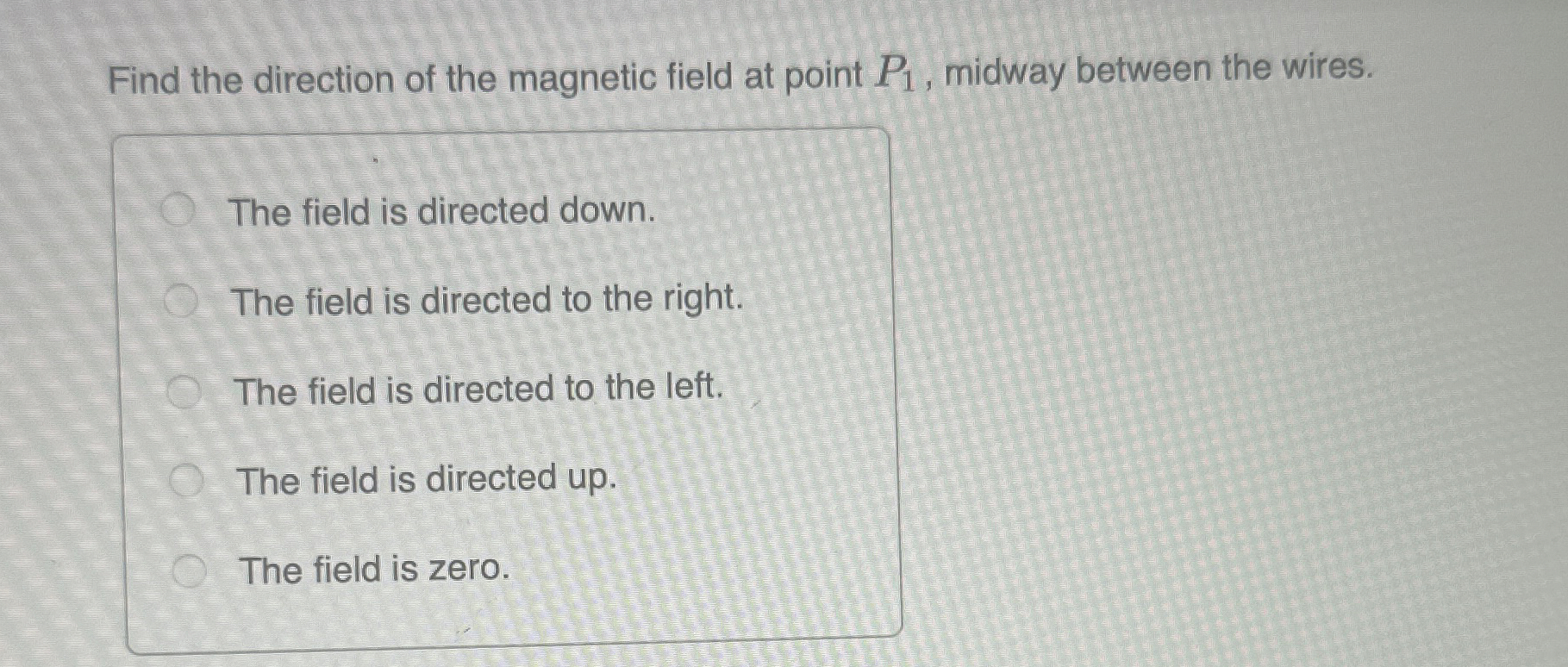 Solved Find the direction of the magnetic field at point P1, | Chegg.com