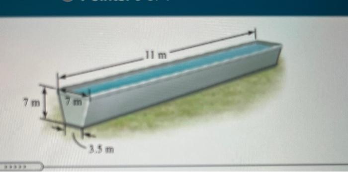 Solved 11 A trough has a trapezoidal cross section with a | Chegg.com