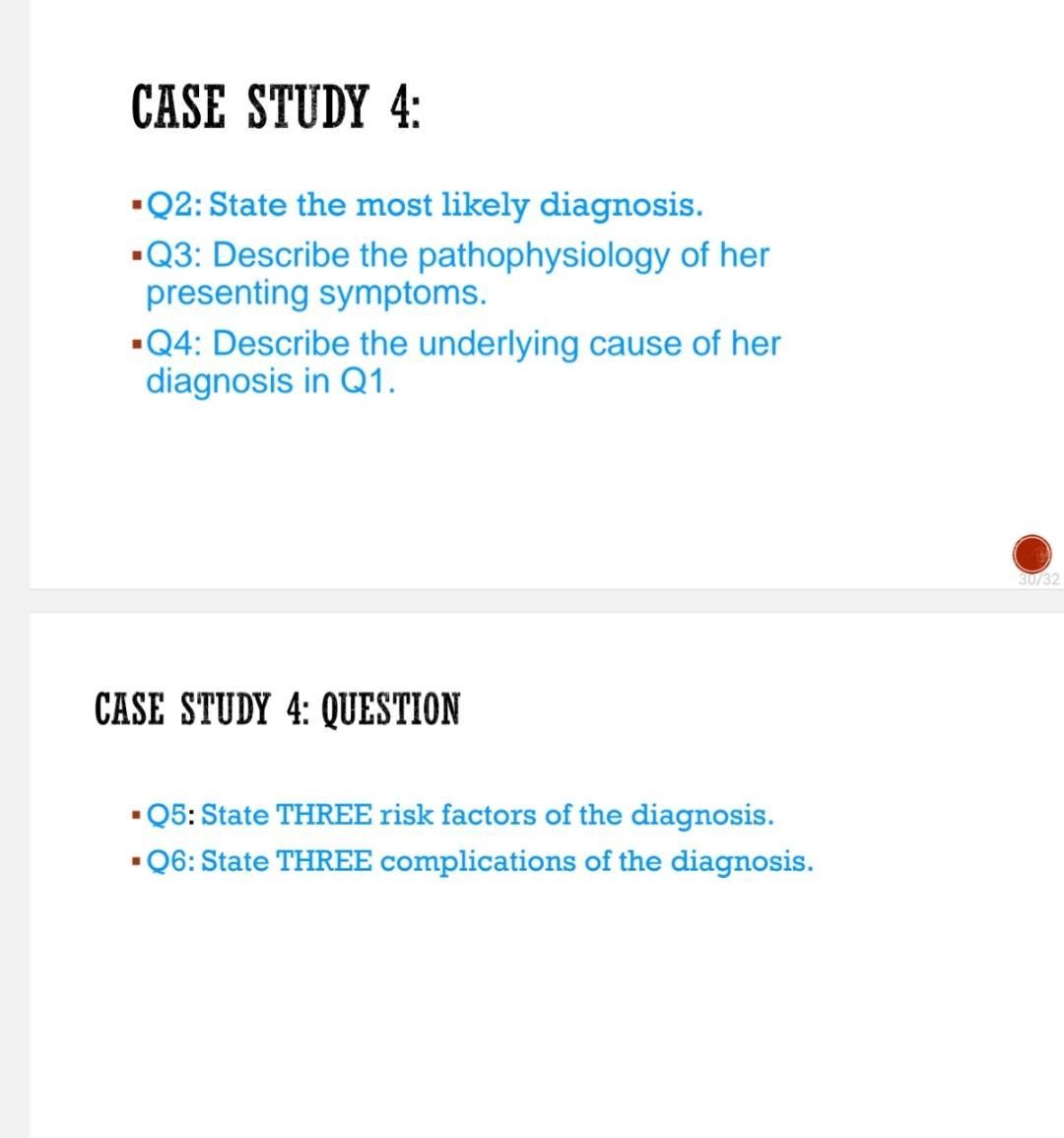 Solved CASE STUDY 4: CASE HISTORY . Chief complaint: · A | Chegg.com