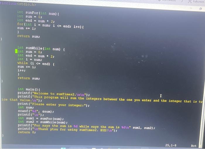 Solved can someone pleases help me fix this code in C,it | Chegg.com