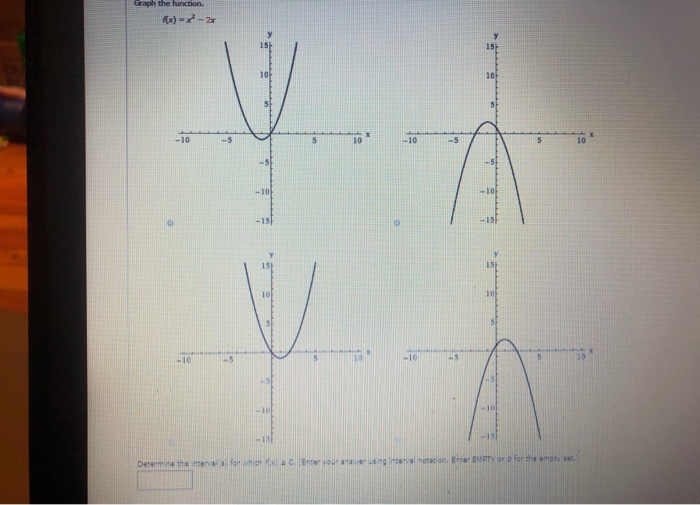 Determine The Interval S For Which F X 0 Enter Chegg Com