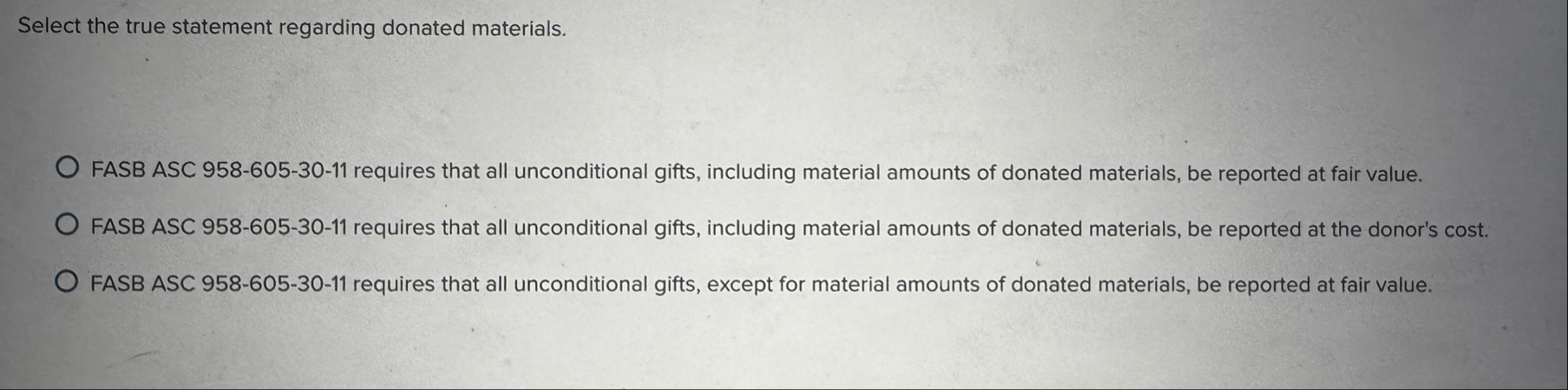 Solved Select the true statement regarding donated | Chegg.com