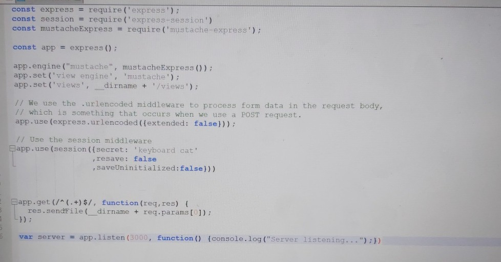 Create a NodeJS app with Express that runs a server | Chegg.com