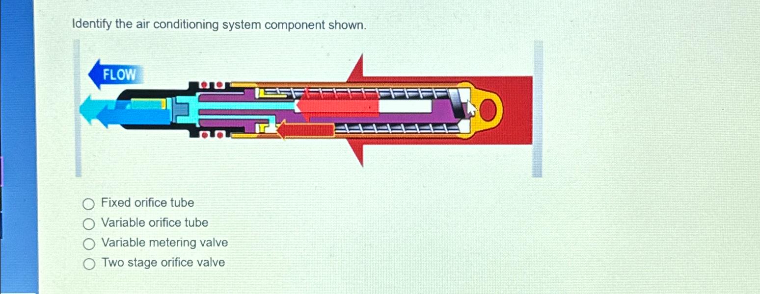Solved Identify the air conditioning system component